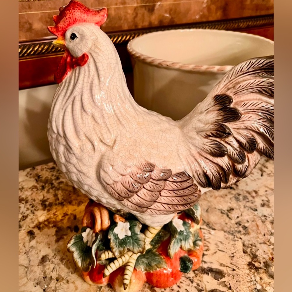Fitz & Floyd Bell Classique Vintage Ceramic Chicken Hen Figurine New In Box